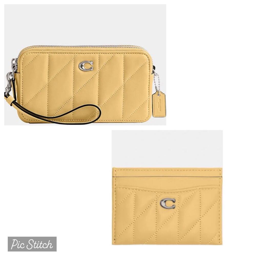 NWT COACH Kira Crossbody w/ Pillow Quilting Silver Hardware Crossbody Bag - Hay